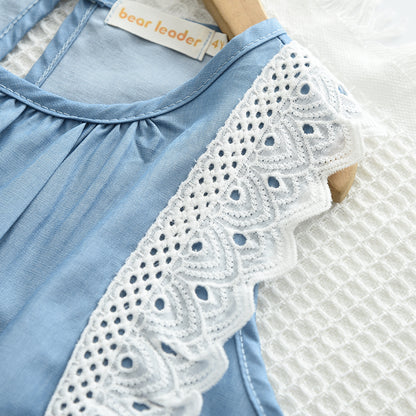 Girls' Lace Loose Elegant Dress
