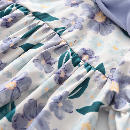 Girls' Floral Printing Princess Dress