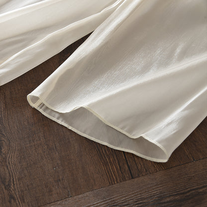 Adjustable Strap Ruffle Sun-top+Gauze Pants Girls' Vacation Set