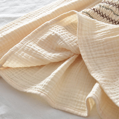 Ethnic Style Stripes Shirt+Cozy Pants 2pcs Pure Cotton Girls' Casual Set