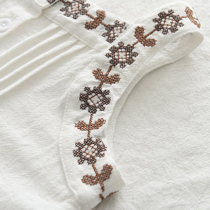 Girls' embroidery cotton set
