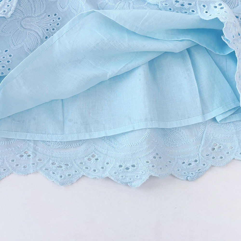 Girls' Ruffle Floral Cotton Dress