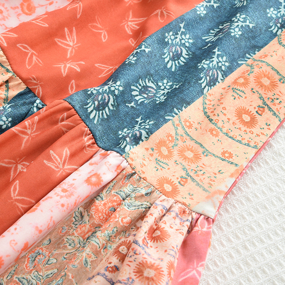 Girls' Ethnic Style Printing Sun Dress