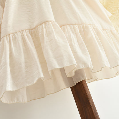 Girls' Long Sleeve Peter Pan Collar Cute Dress