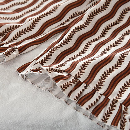 Stylish Stripes Ruffle 2pcs Set Girls' Vintage Summer Set