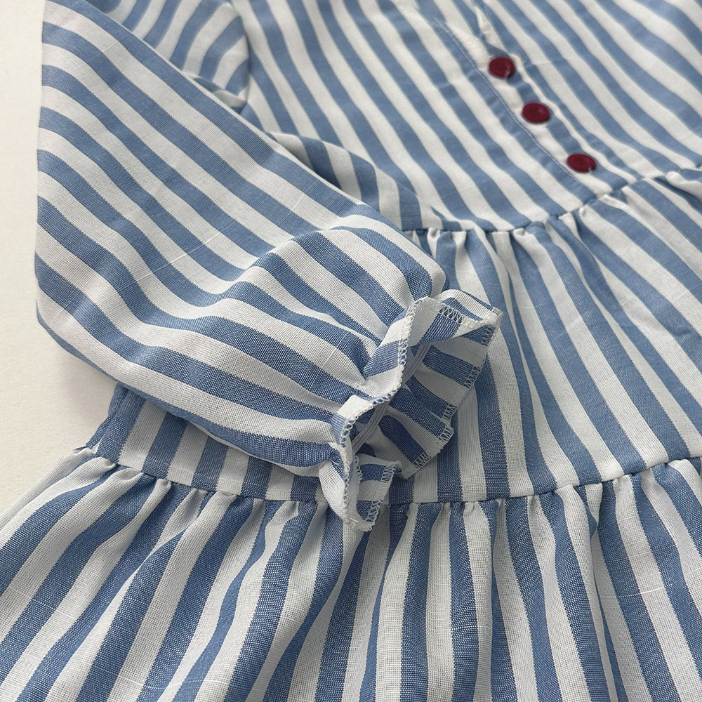 Girls' Vertical Stripes Fashion Outfit Street Dress