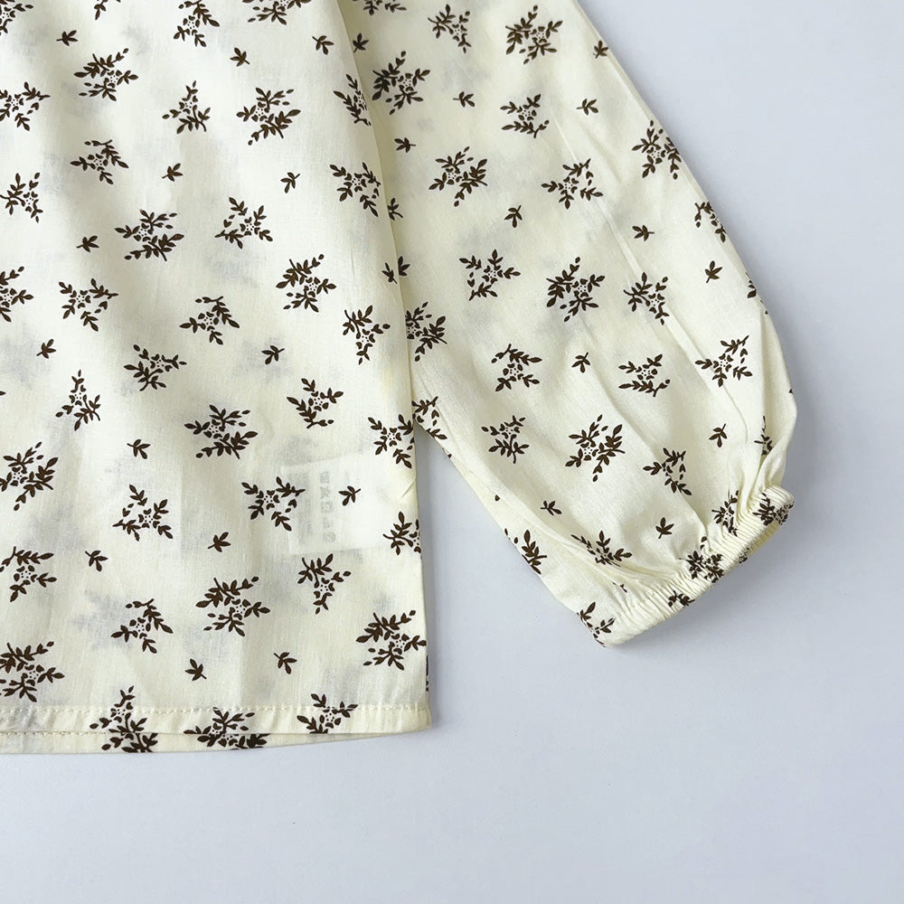Girls' Long Sleeve Printing Cotton Blouse
