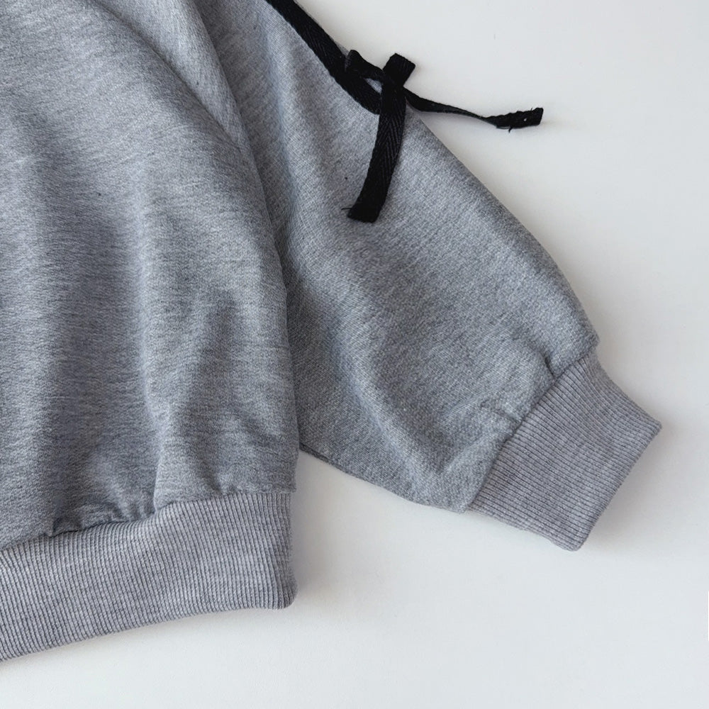 Girls' Bow-knot Casual Sweatshirt Set