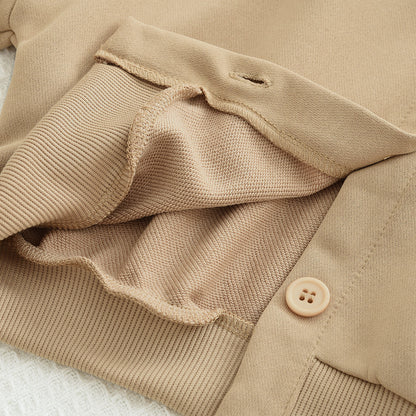 Girls' Letter Sleeve Casual Set