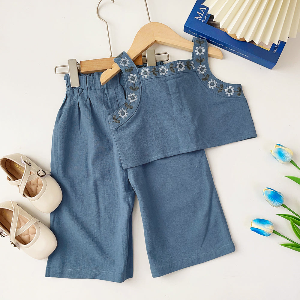 Girls' embroidery cotton set