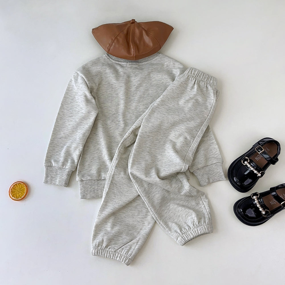 Girls' Letter Top+Pant Sports Set