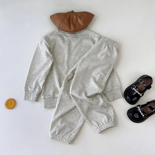Girls' Letter Top+Pant Sports Set