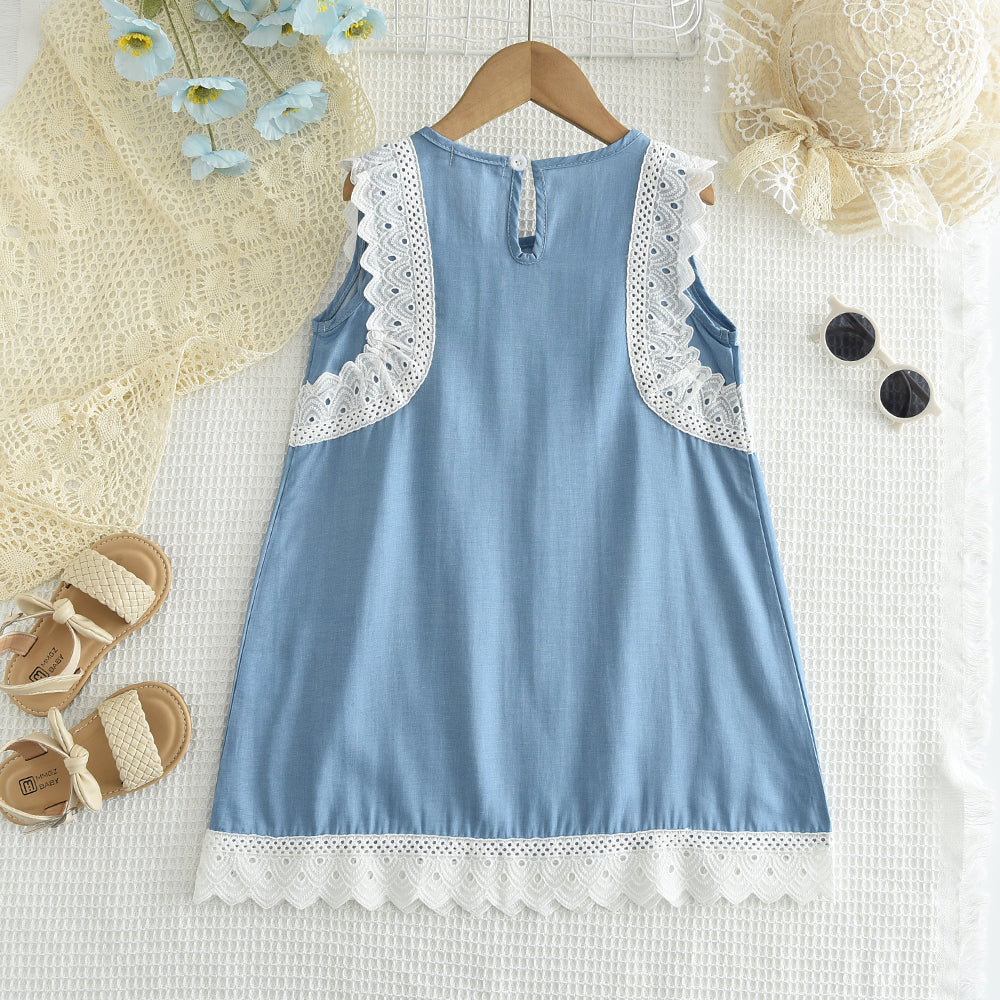 Girls' Lace Loose Elegant Dress
