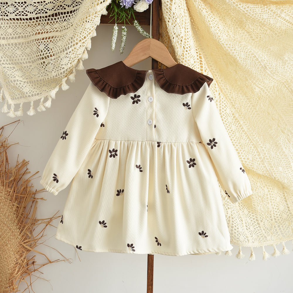 Peter Pan Collar Embroidery Cute Baby Dress