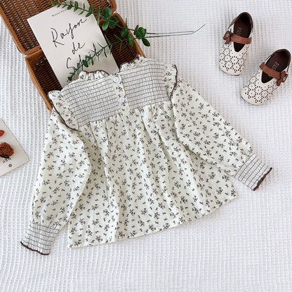 Girls' Long Sleeve Printing Blouse
