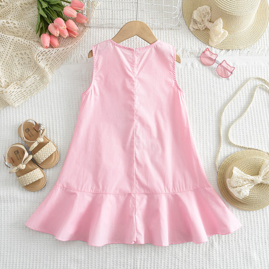 Girls' Patch Flower Mermaid Dress