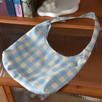 Girls' Long Sleeve T-shirt Plaid Lantern Pants+Free Bag 3pcs Set