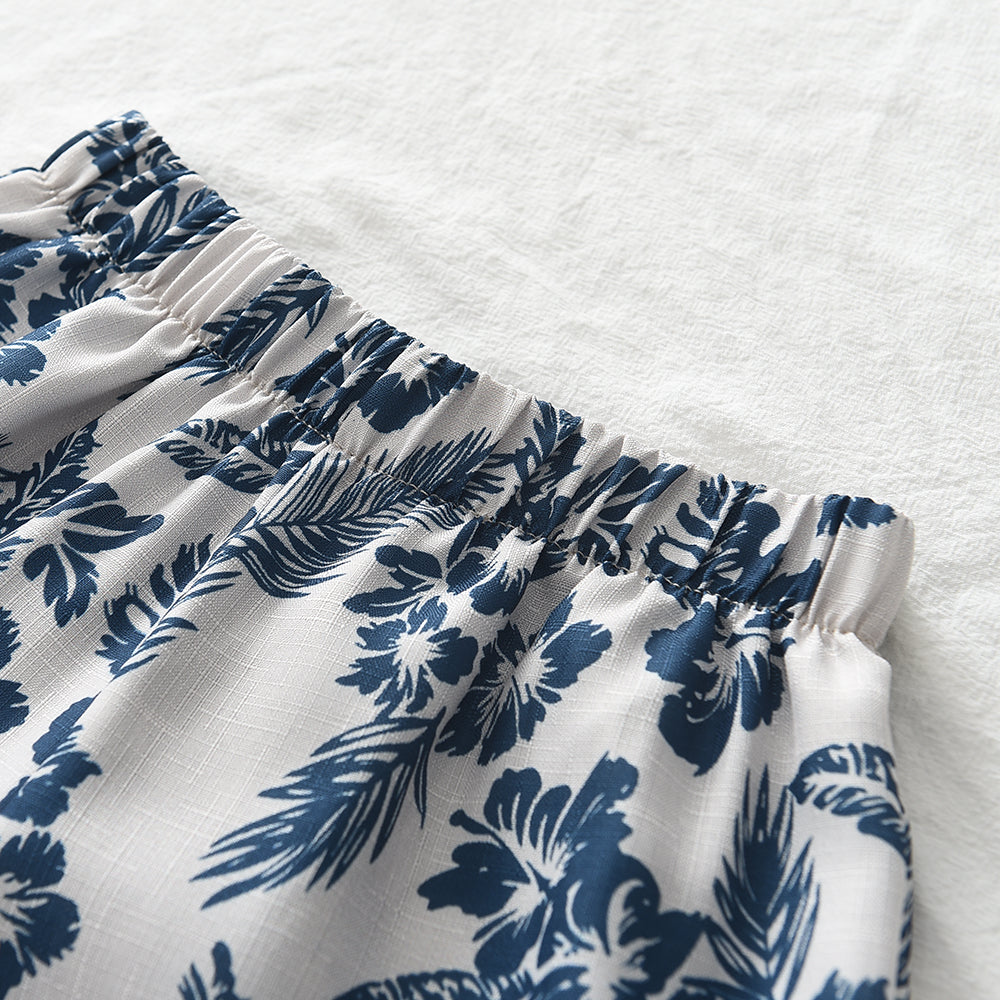 Girls' Tropical Printing Ruffle Special Set
