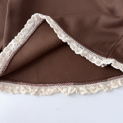 Girls' Lace Hoodie+Pant Vintage Set