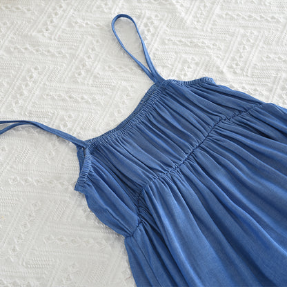 Girls' Bow Sundress+Classic Blouse 2pcs Fashion Set