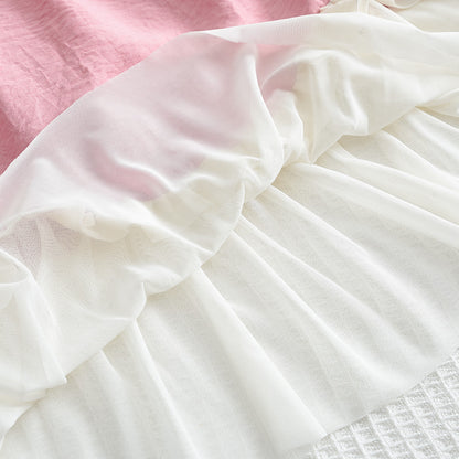 Girls' Patchwork Mesh Princess Dress