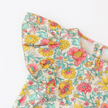 Girls' Floral Printing Shorts Set