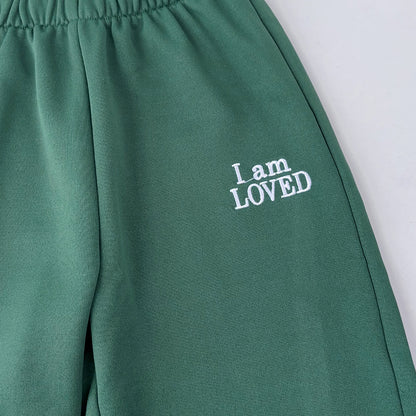 Girls' Casual Letter Top+Pant Sports Set