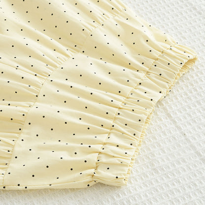 Girls' Dots Printing Bow-knot Elegant Set