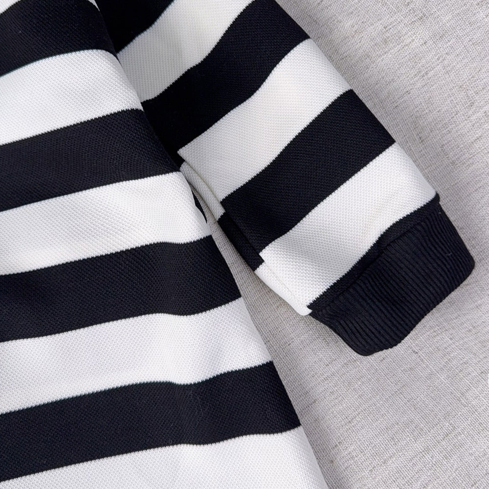 Girls' Classic Black&white Stripes Dress