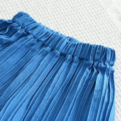 Girls' Vertical Stripes Sun-top+Trousers Set