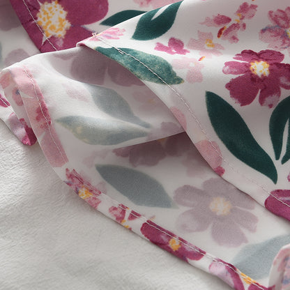 Girls' Floral Printing Vacation Dress