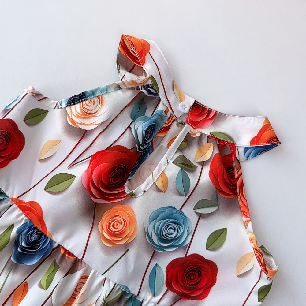 Girls' Colorful Flora Sun Dress