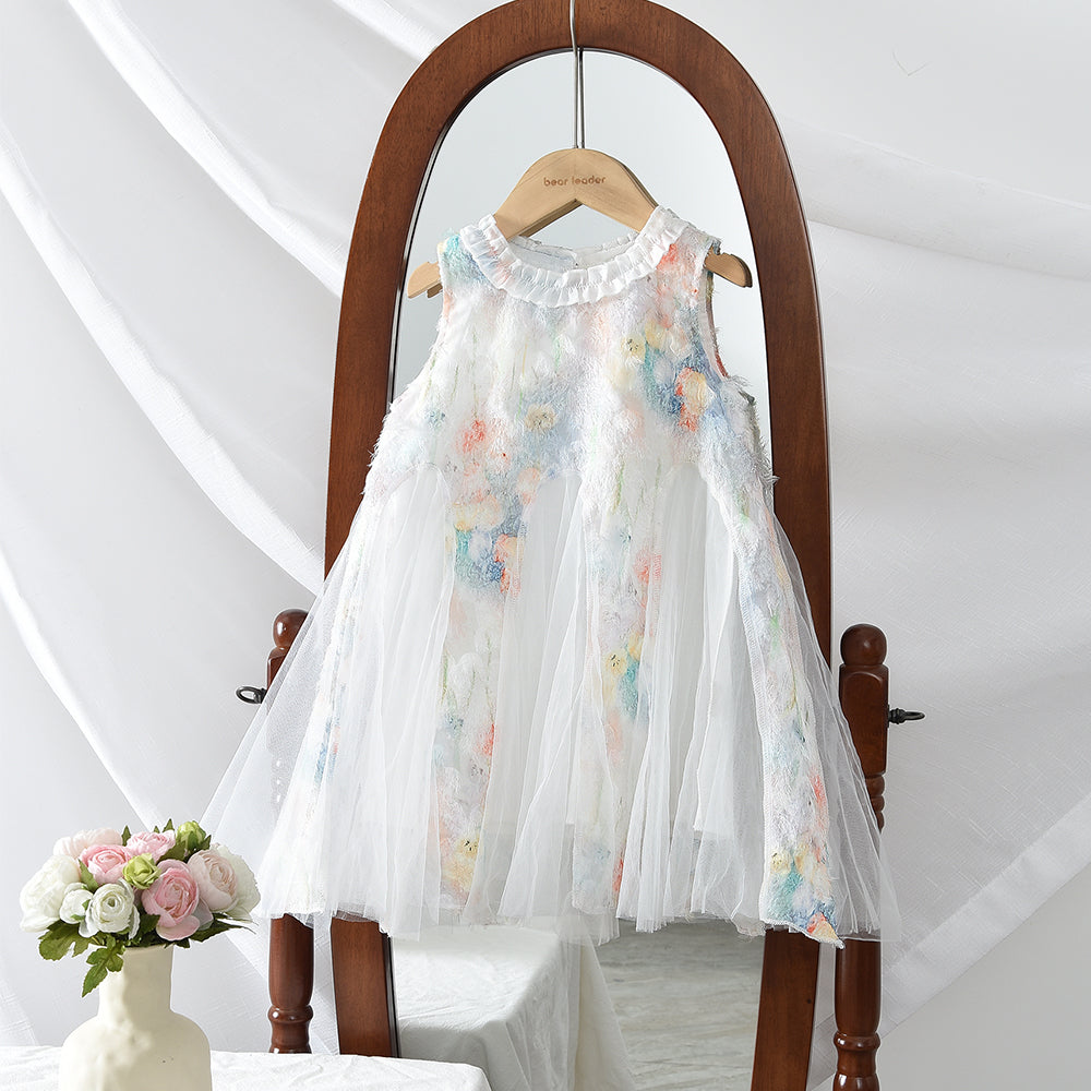 Colorful Tassels Mesh Outfit Girls' Fantasy Princess Dress