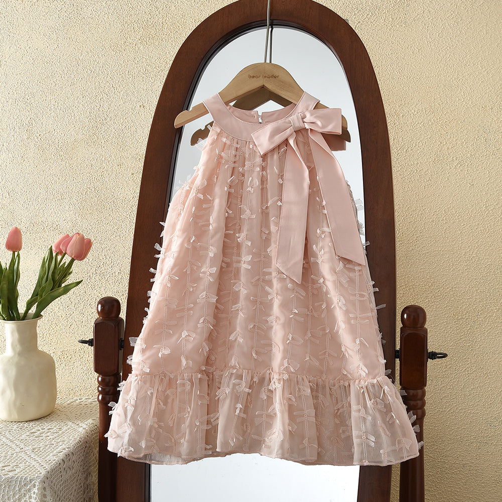 Big Bow Elegant Tassel Kid Girls' Party Dress