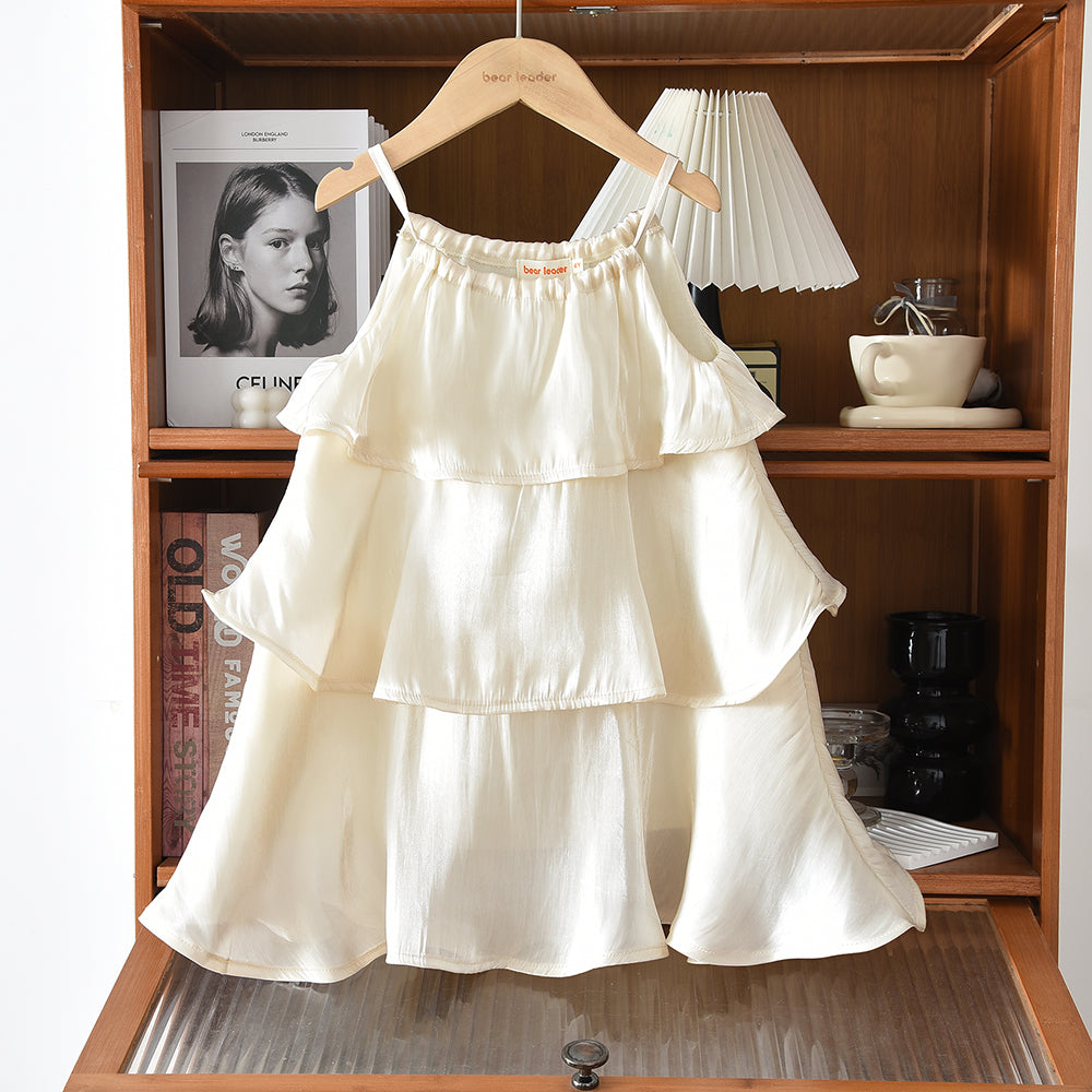 Ruffle Multi-Layers Kid Girls' Elegant Summer Dress