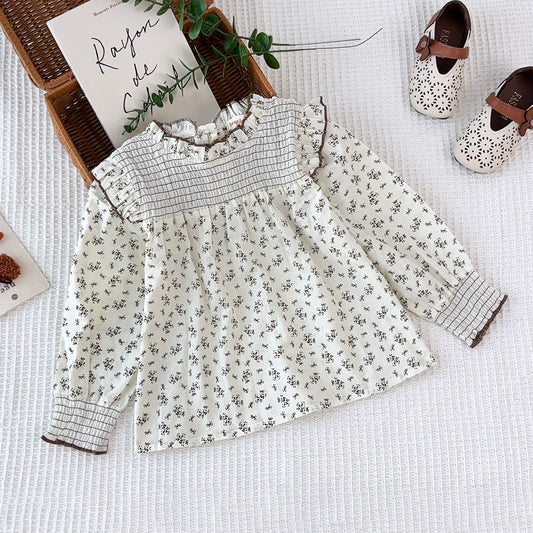 Girls' Long Sleeve Printing Blouse