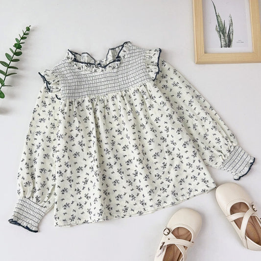 Girls' Long Sleeve Printing Blouse