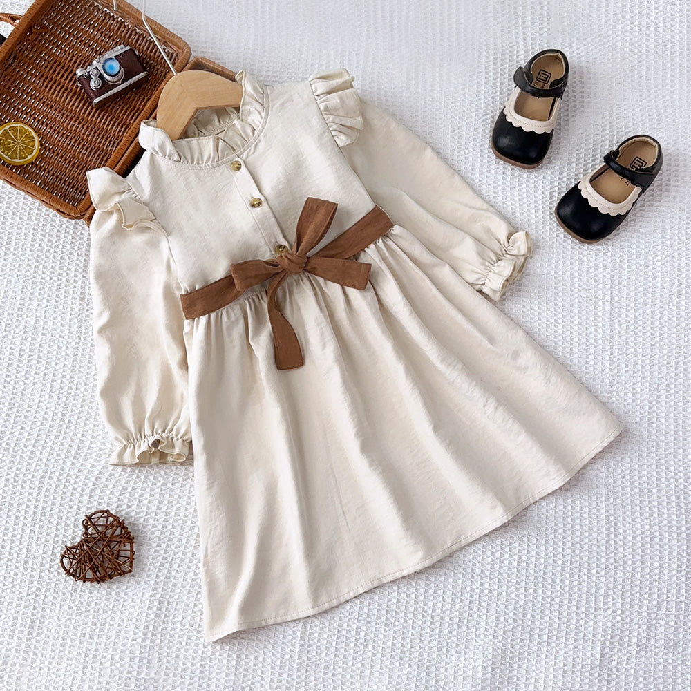 Girls' Long Sleeve Casual Dress