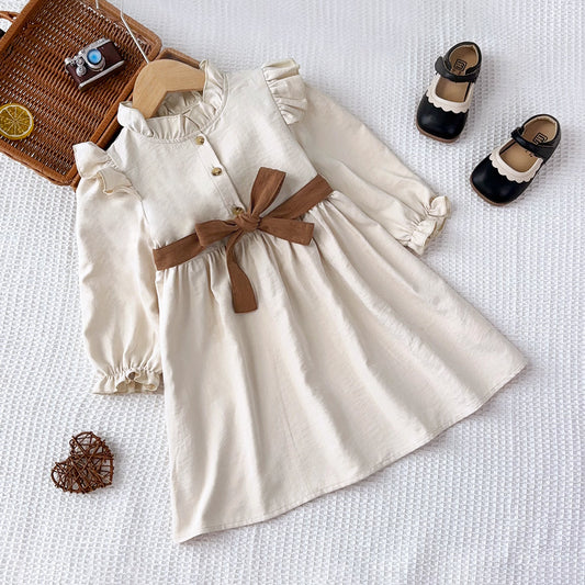 Girls' Long Sleeve Casual Dress
