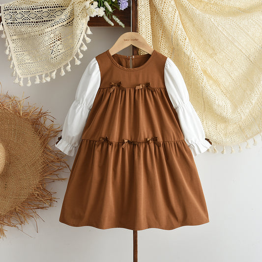 Girls' Bow-knot Patchwork Tutu Dress