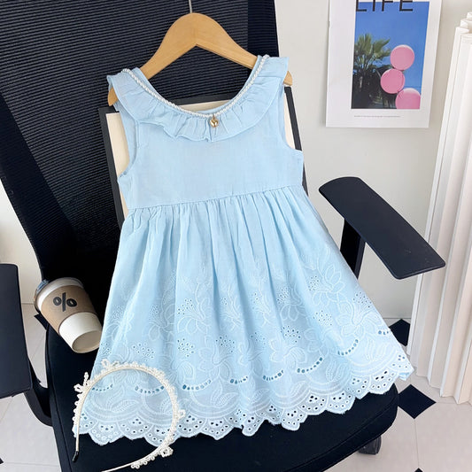 Girls' Ruffle Floral Cotton Dress