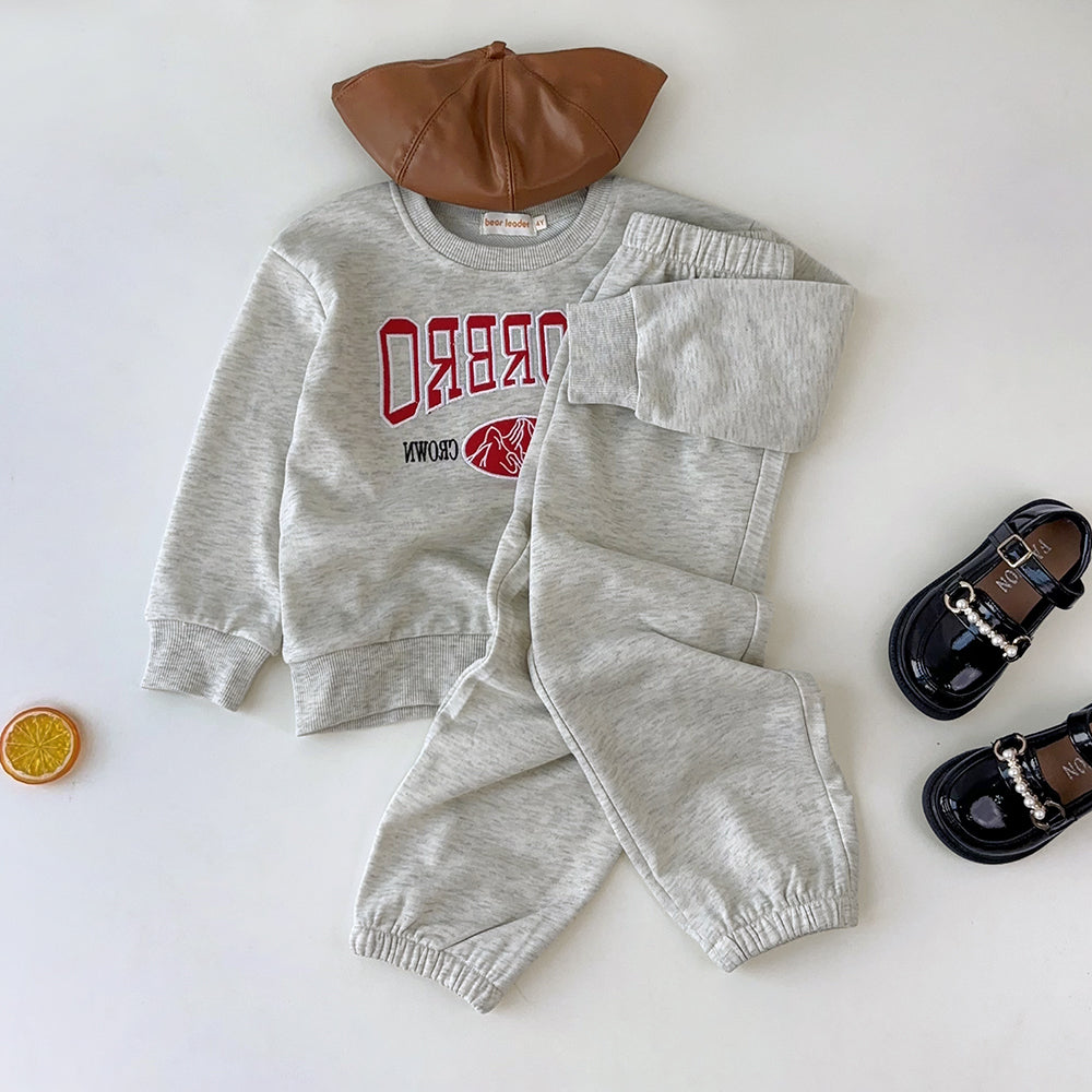Girls' Letter Top+Pant Sports Set