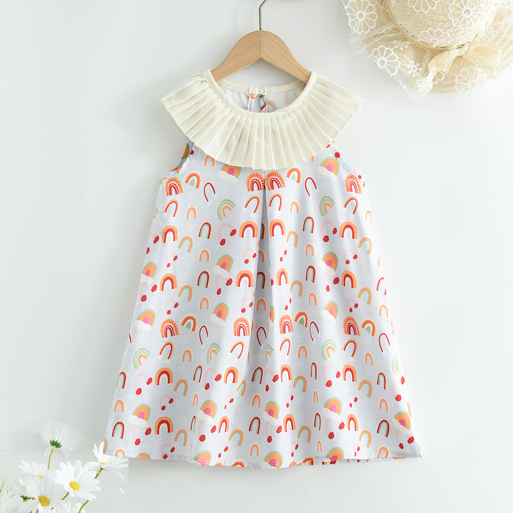 Girls' Cartoon Printing Fashion Dress