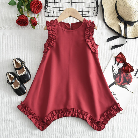 Girls' Ruffle Elegant Vintage Dress