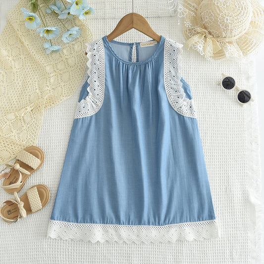 Girls' Lace Loose Elegant Dress