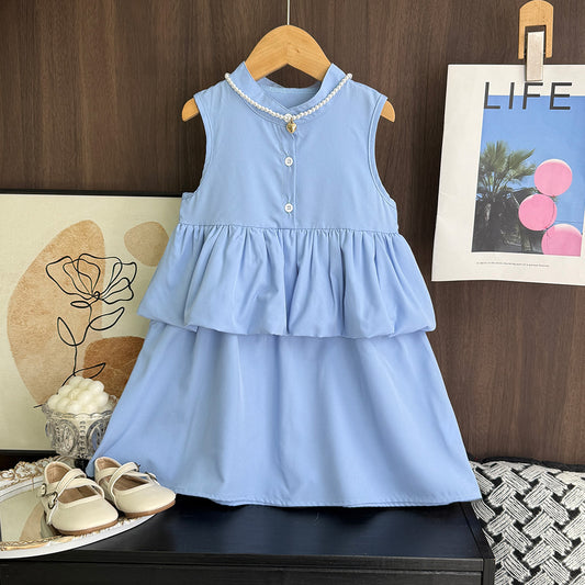 Girls' Elegant Cake Princess Dress