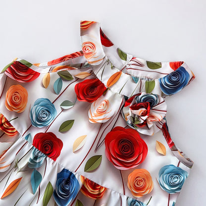 Girls' Colorful Flora Sun Dress