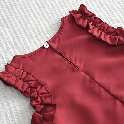 Girls' Ruffle Elegant Vintage Dress