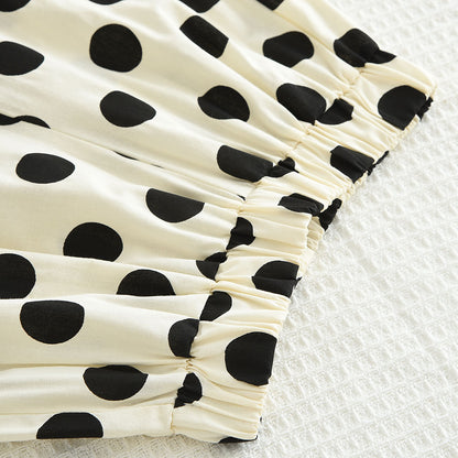 Girls' Organic Cotton Classic Polka Dot Set