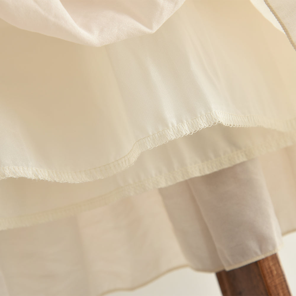 Girls' Long Sleeve Peter Pan Collar Cute Dress